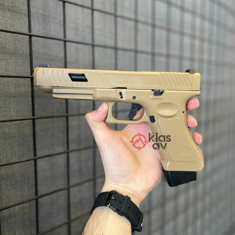 VG1 Blowback GreenGas Airsoft Tabanca Tan (Polimer Gövde)