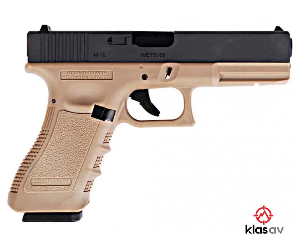 WE Glock 17 Gen3 Tan G17 Blowback Airsoft Tabanca