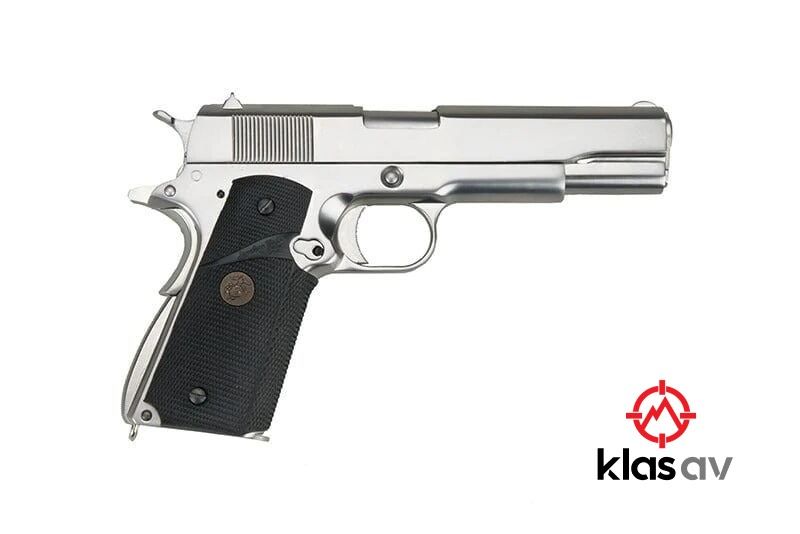 WE Colt 1911 A1 Silver Pro Grips  Blowbackli Airsoft Tabanca 6mm