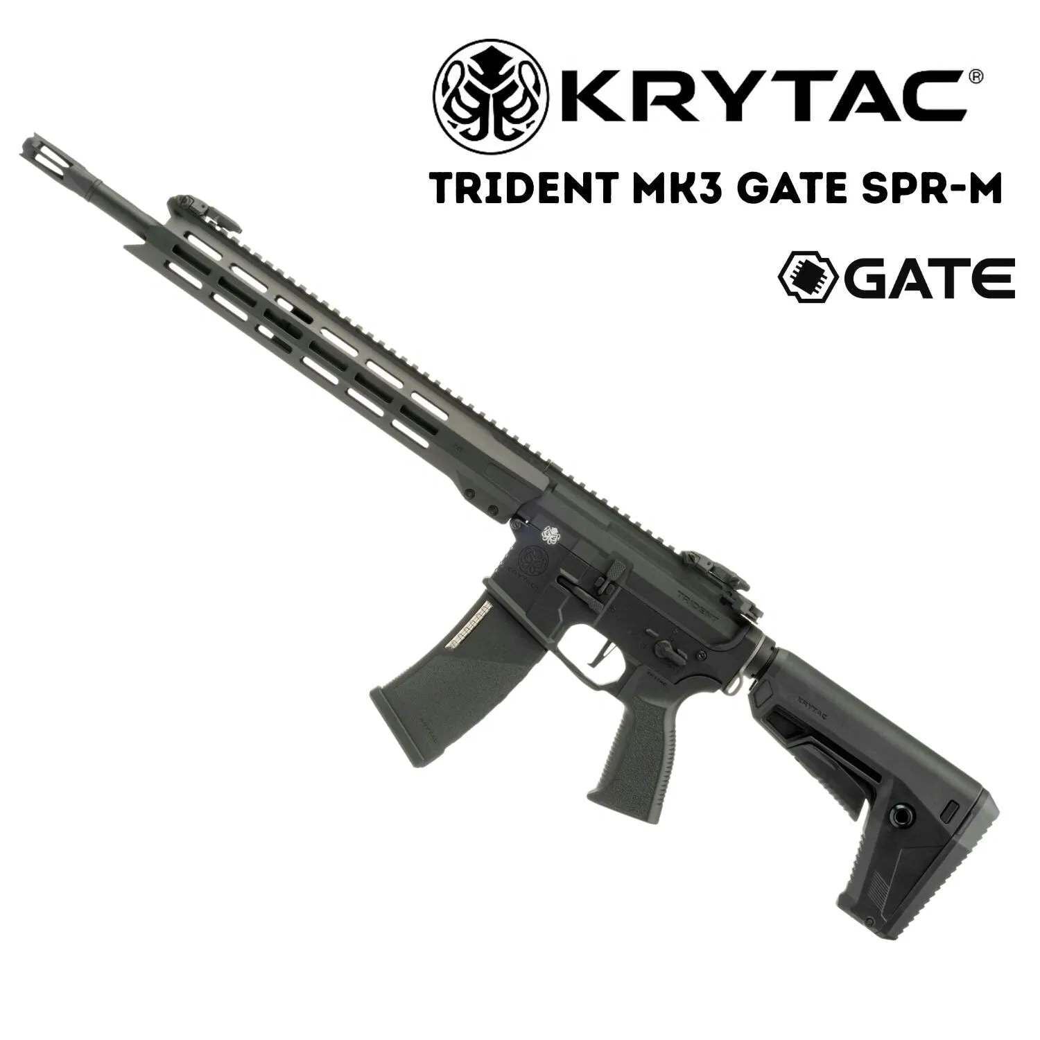 KRYTAC Trident MK3 SPR-M GATE Siyah Elektrikli Airsoft Tüfek