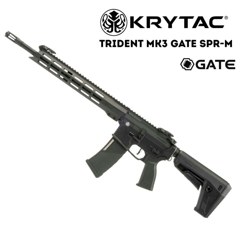 KRYTAC Trident MK3 SPR-M GATE Siyah Elektrikli Airsoft Tüfek