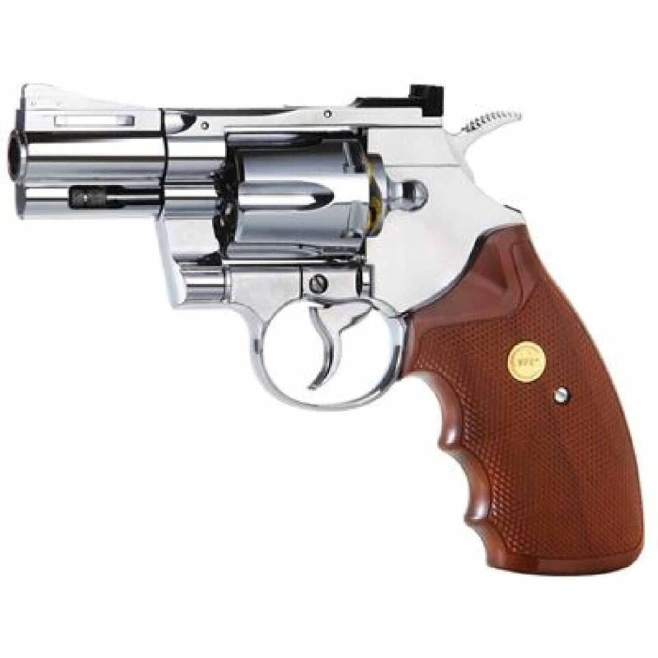 KWC Python 2.5 İnç Nikel 4.5mm CO2 Havalı Tabanca (Full Metal)