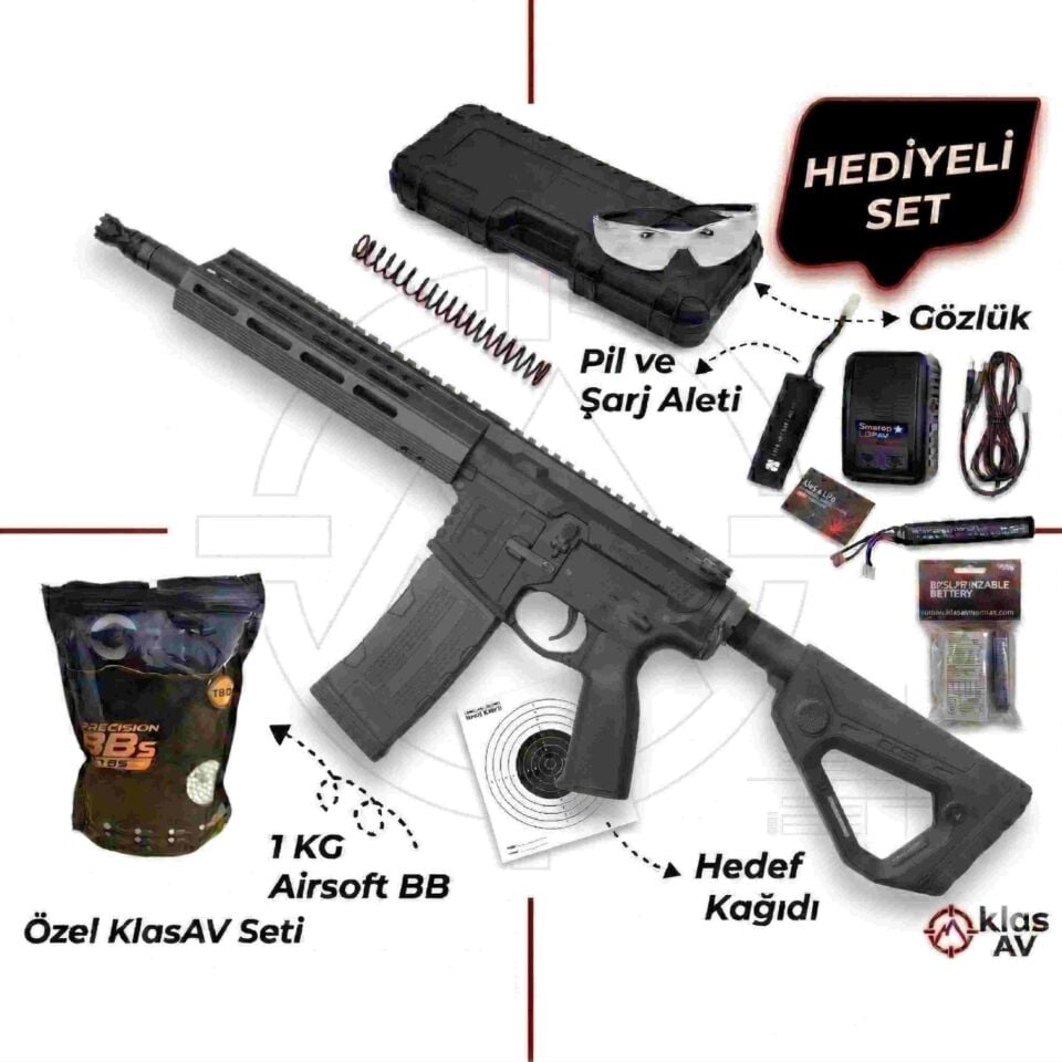 ASG Hybrid Series Full Metal H-15 Karabina Siyah AEG Airsoft Tüfek