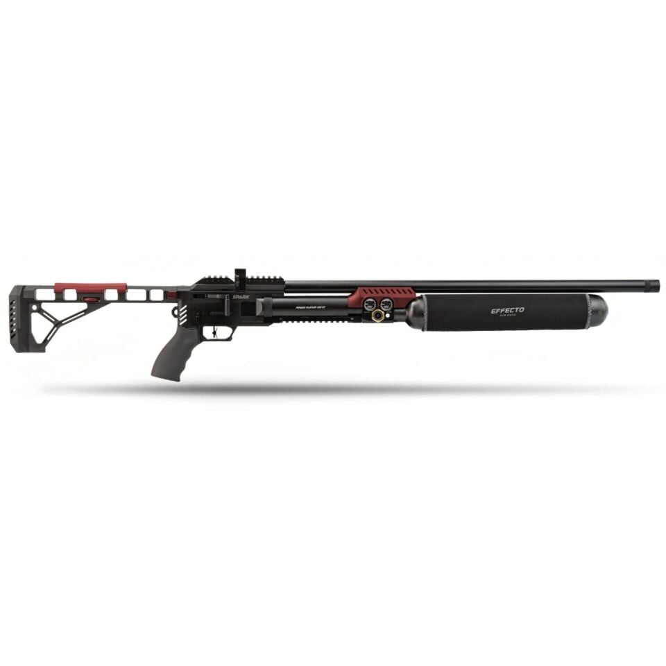 Pro Set Huğlu Effecto Spark Pro 700cc Kırmızı Karbon PCP Havalı Tüfek - FFP Dürbünlü
