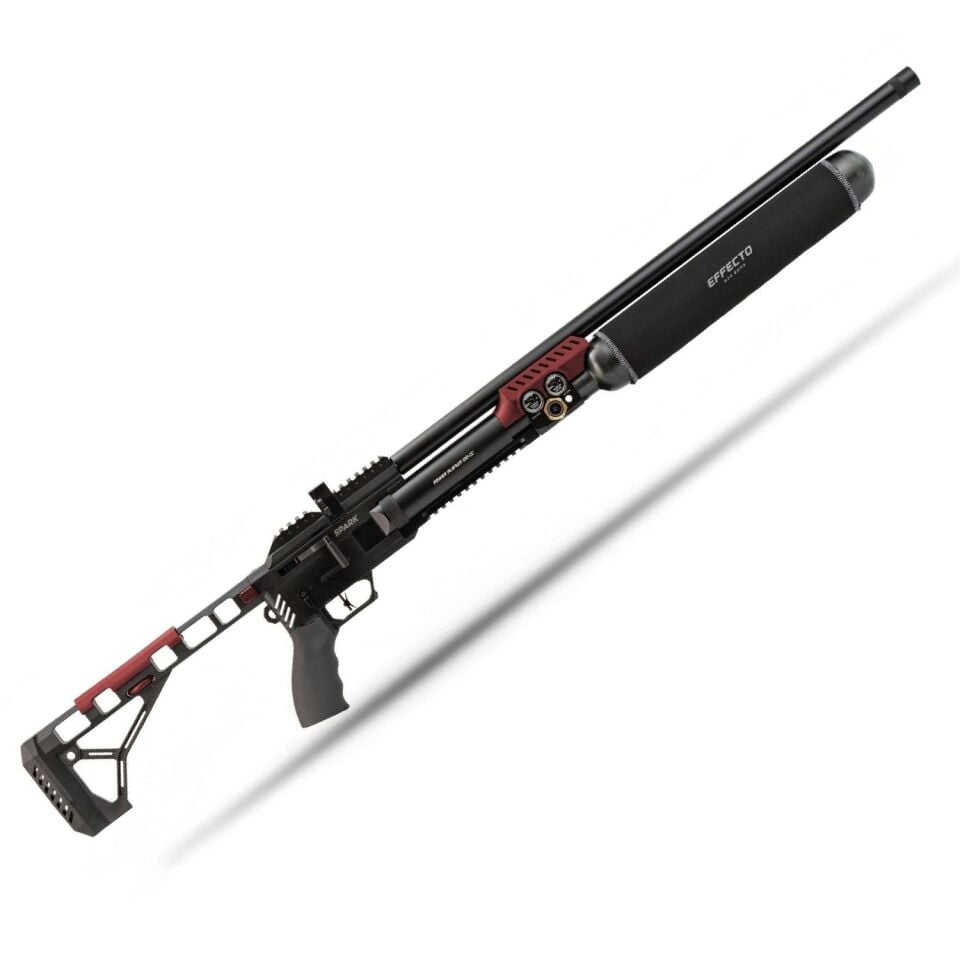 Pro Set Huğlu Effecto Spark Pro 700cc Kırmızı Karbon PCP Havalı Tüfek - FFP Dürbünlü