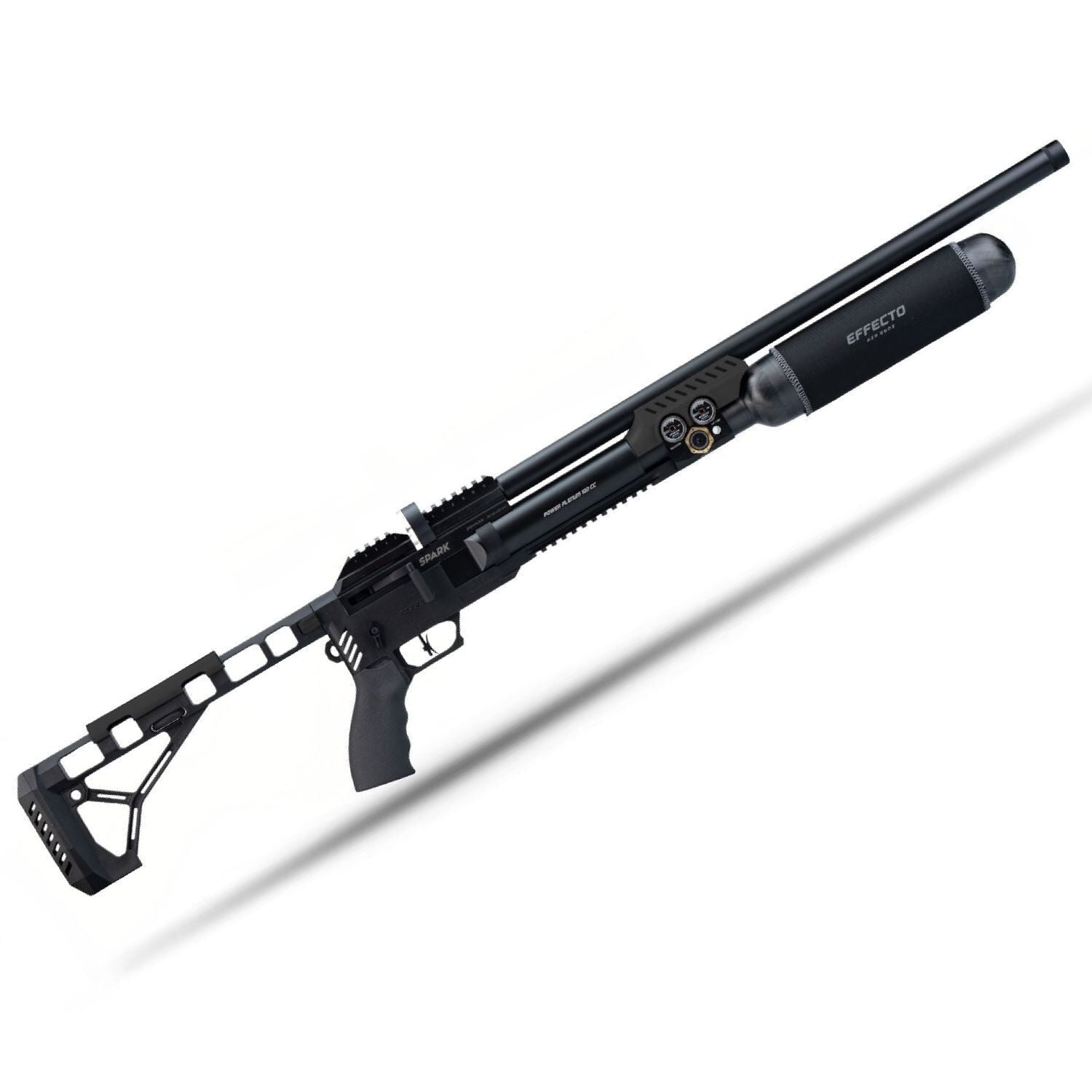 Huğlu Effecto Spark Siyah CR-500 Karbon Tüplü PCP Havalı Tüfek (100cc Plenum)