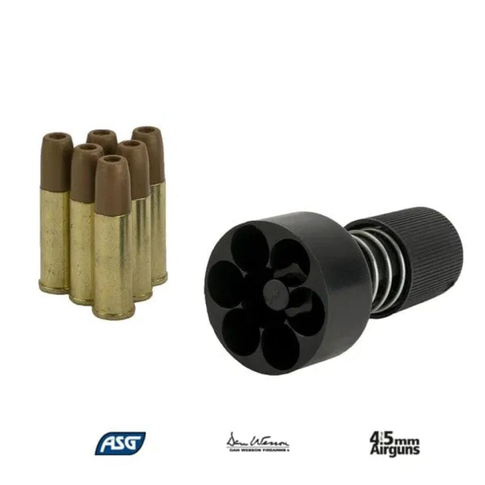 ASG Dan Wesson 4.5mm Havalı Tabanca Speedloader ve 6'lı Kovan Seti