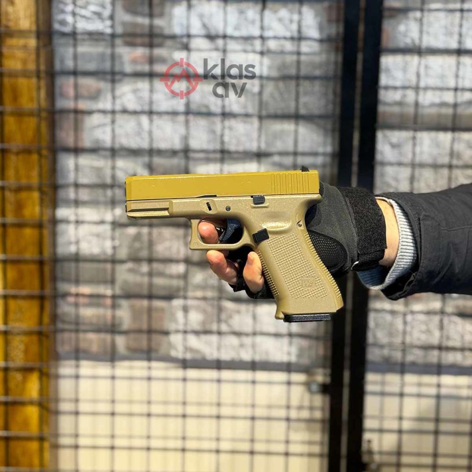 WE Glock 19X Gen5 XL TAN GreenGas-Blowback Airsoft Tabanca