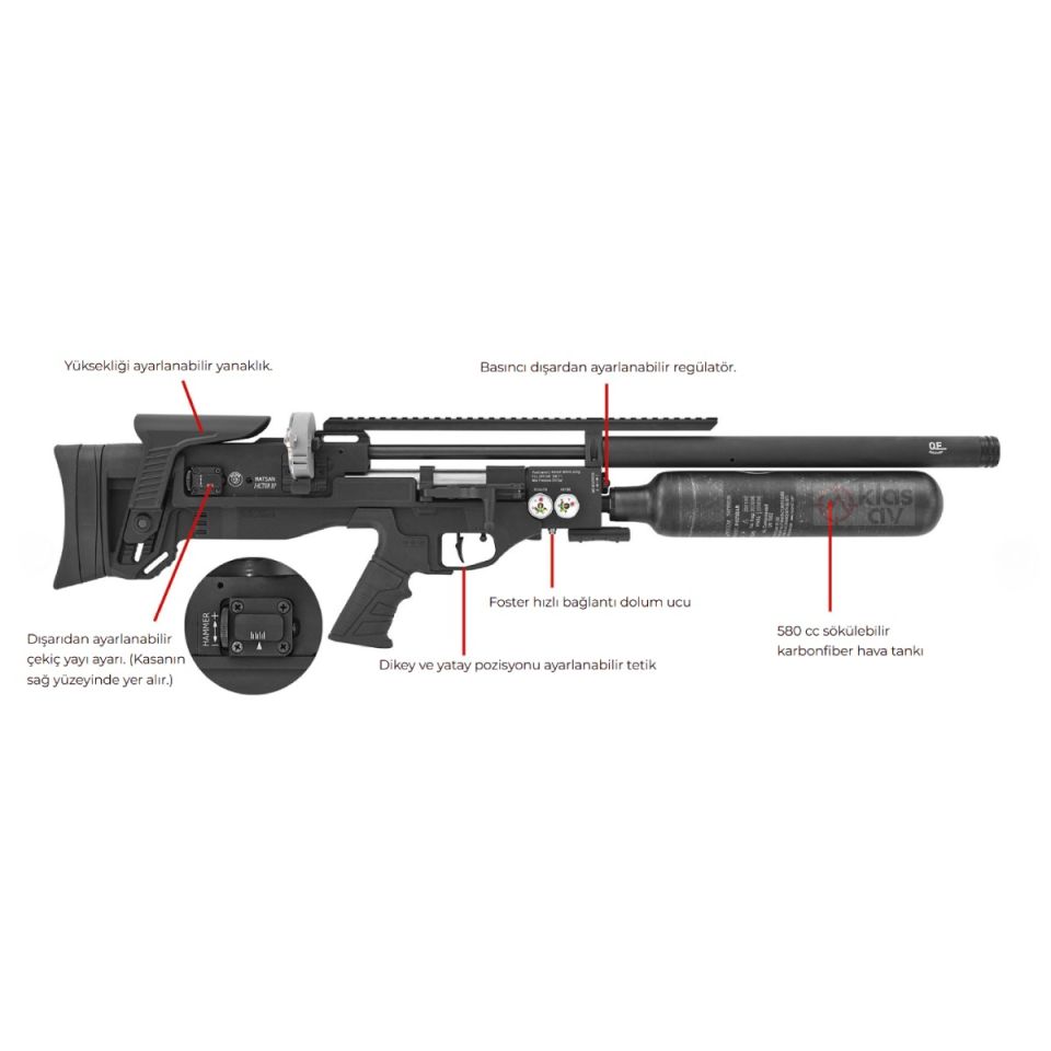 Hatsan Factor BP FDE PCP Havalı Tüfek 5.5 mm