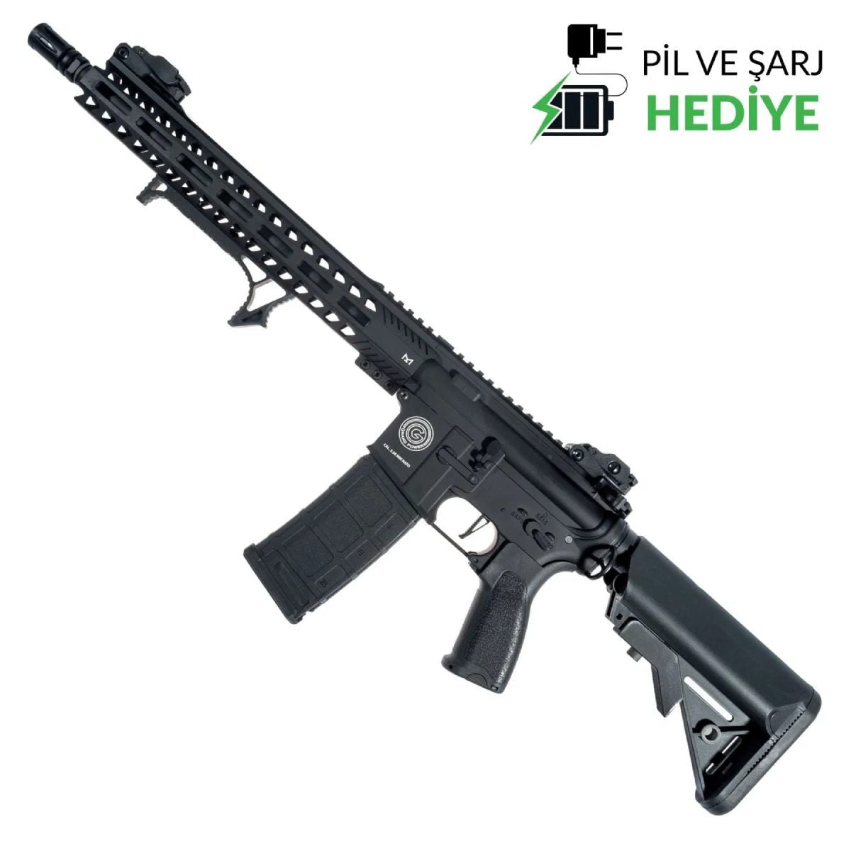 Delta Armory Grand Power AR15 13'' M-Lok ALPHA Siyah Airsoft Tüfek (Tam Metal)