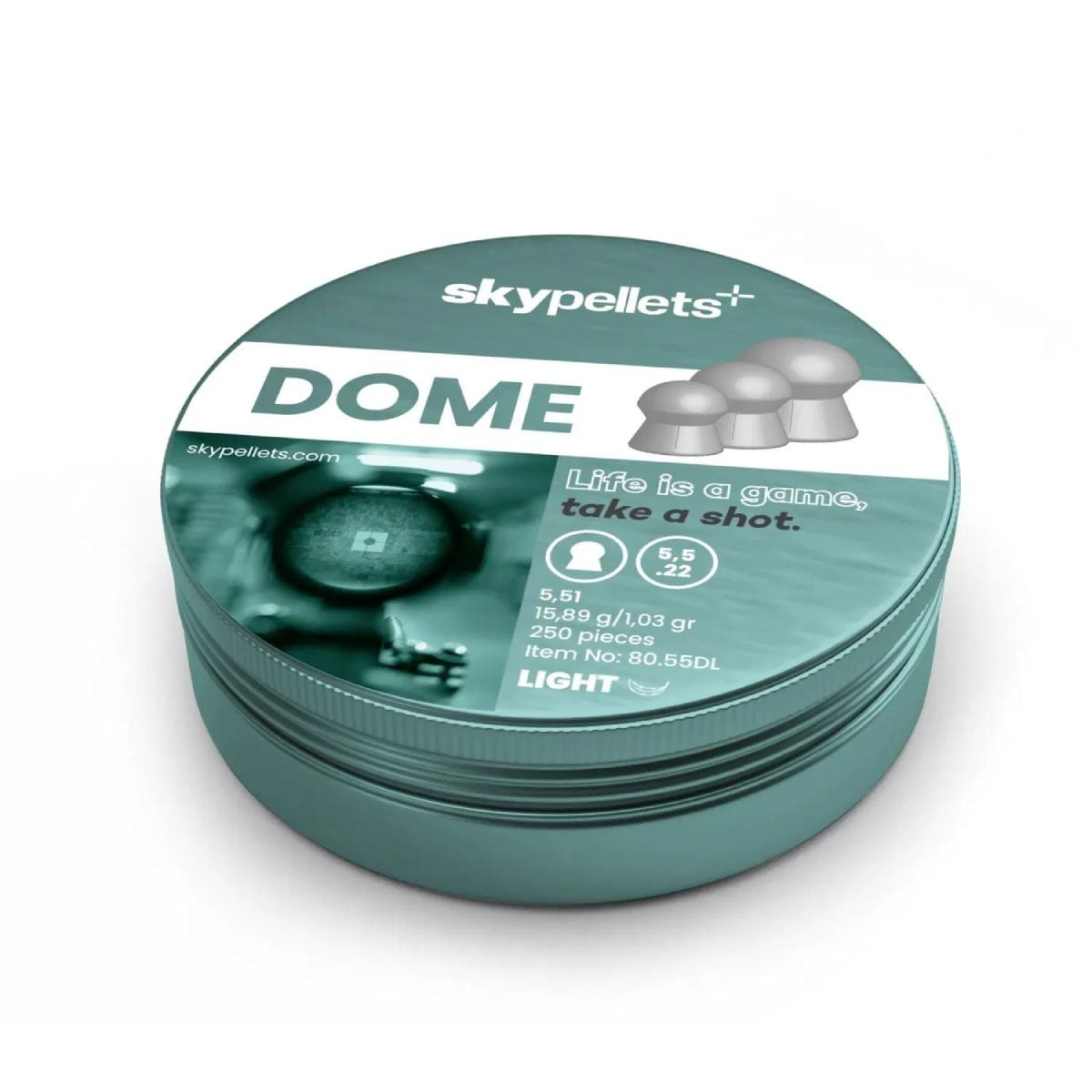 SkyPellets Dome Light 5.5 mm 15.89 Grain Havalı Tüfek Saçması (250 Adet)