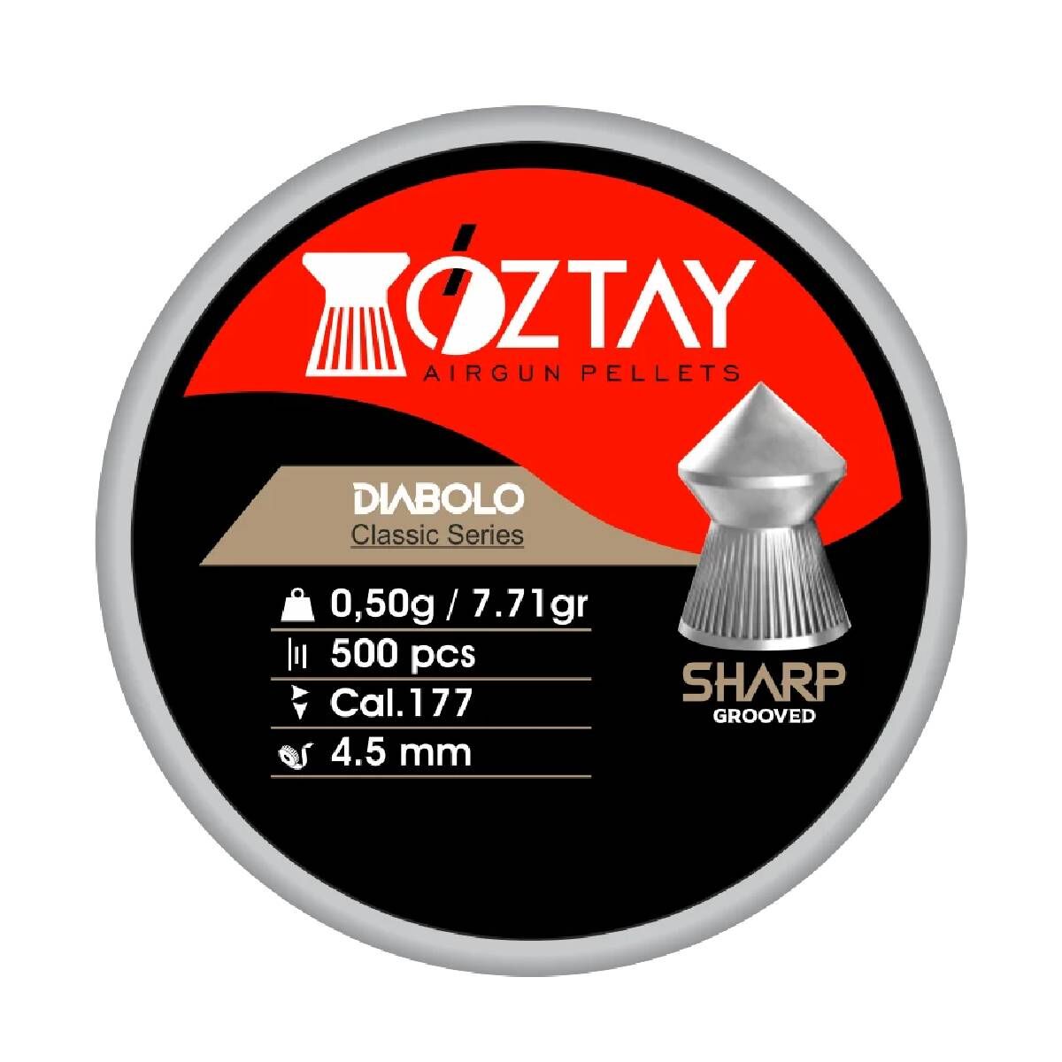 Öztay Sharp 4.5 mm Havalı Tüfek Saçması (500 Adet)