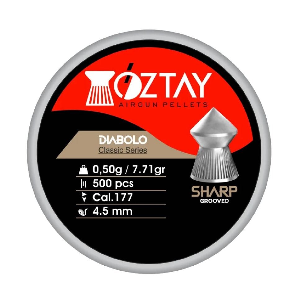 Öztay Sharp 4.5 mm Havalı Tüfek Saçması (500 Adet)