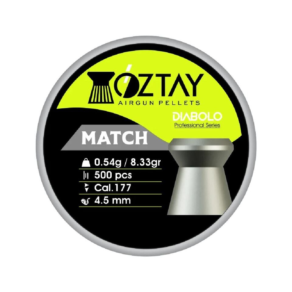 Öztay Match 4.5 mm Havalı Saçma Pellet 500 Adet