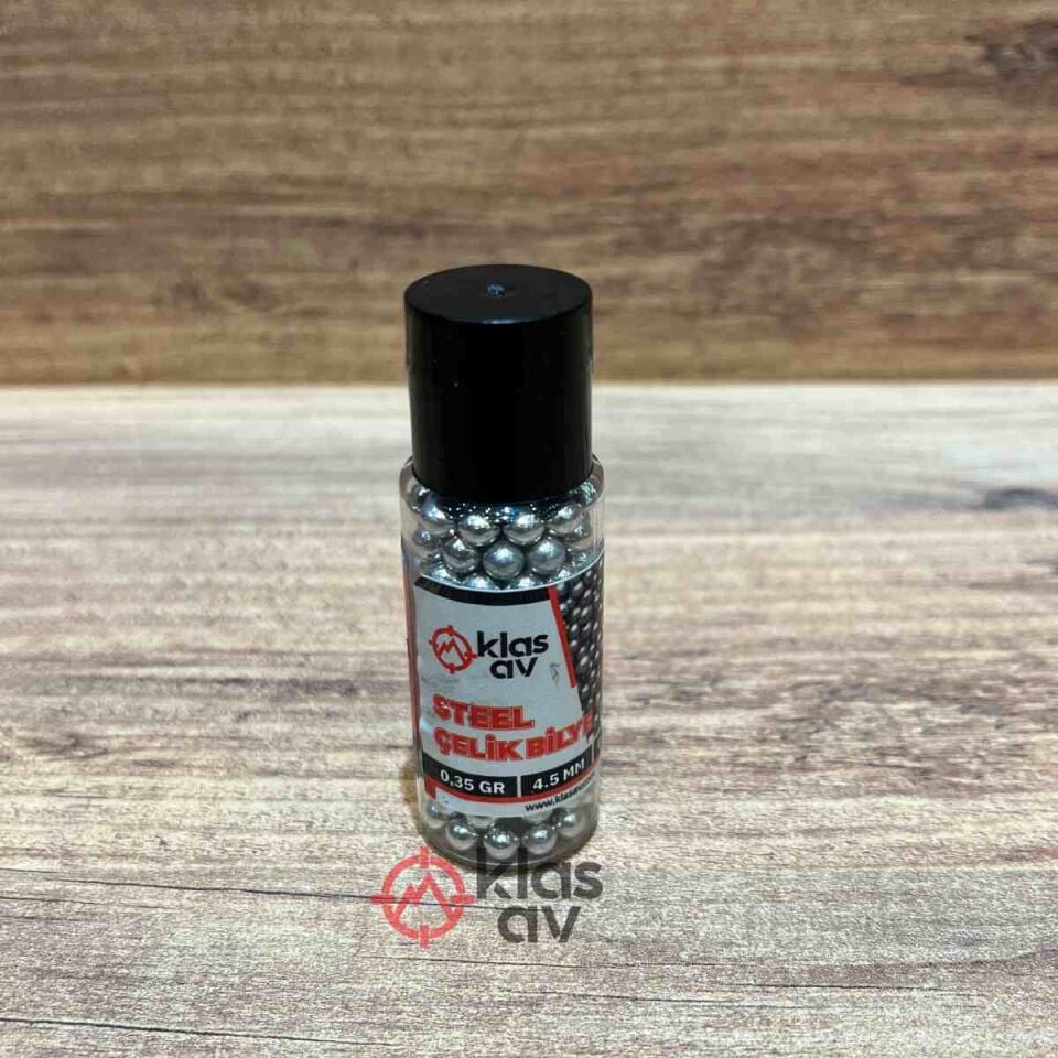 Klas Av 4.5mm Çelik Bilye (Steel BB) Havalı Tabanca Mermisi (200 Adet)