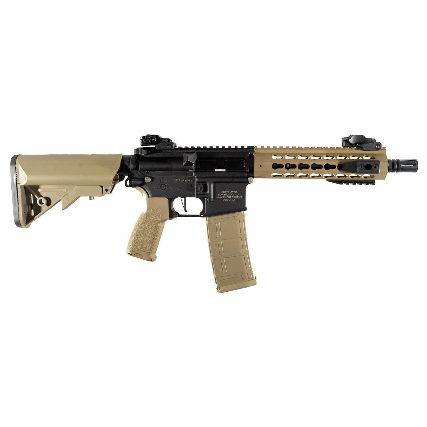 Delta Armory AR15 KeyMod 8” Bravo Airsoft Tüfek Pil Şarj Set-Yarı Çöl