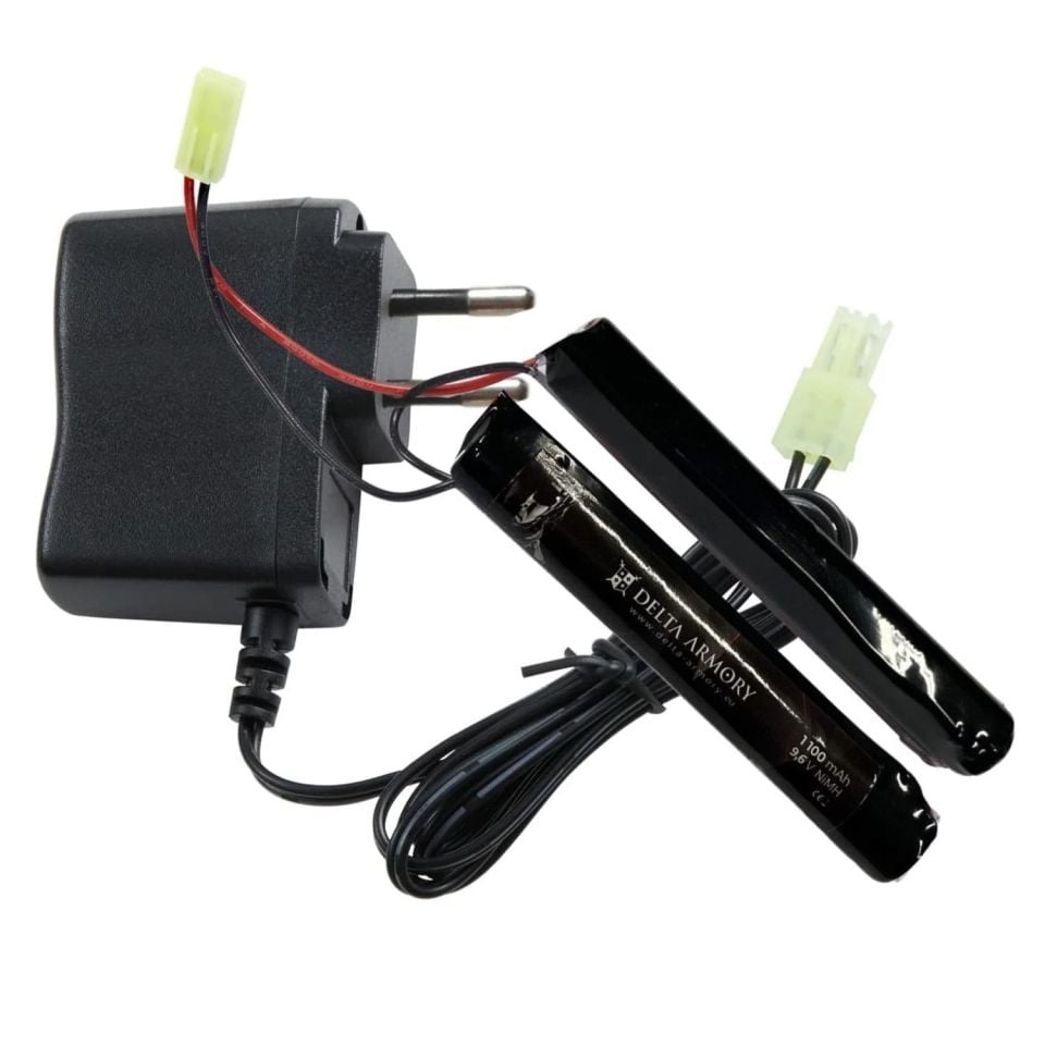 Delta Armory AR15 KeyMod 8” Bravo Airsoft Tüfek Pil Şarj Set-Yarı Çöl