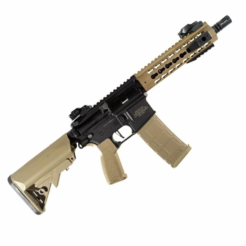 Delta Armory AR15 KeyMod 8” Bravo Airsoft Tüfek Pil Şarj Set-Yarı Çöl