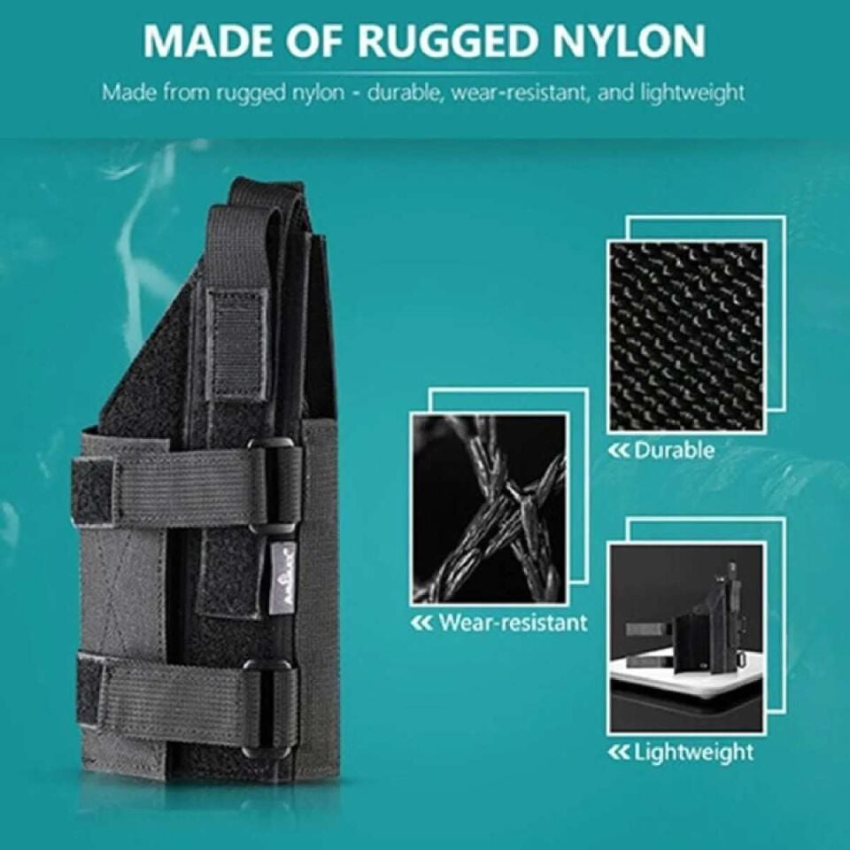 Amomax Nylon Universal Tabanca Kılıfı (Glock, 1911, Beretta Uyumlu - Siyah)