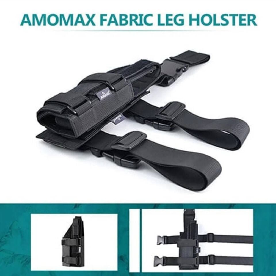 Amomax Nylon Universal Tabanca Kılıfı (Glock, 1911, Beretta Uyumlu - Siyah)