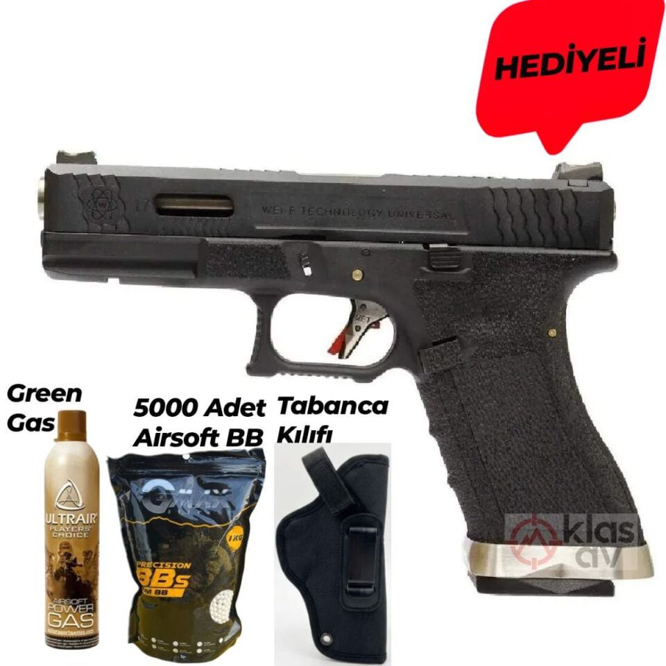 WE Glock 17 T5 Custom Blowback Airsoft Tabanca