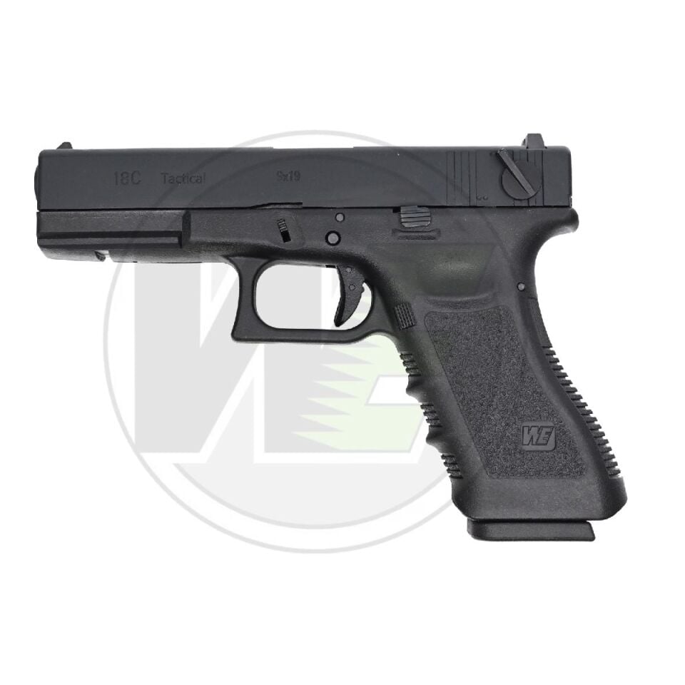 WE Glock 18C Gen3 Full Otomatik Siyah Blowback Airsoft Tabanca