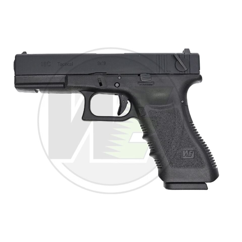WE Glock 18C Gen3 Full Otomatik Siyah Blowback Airsoft Tabanca