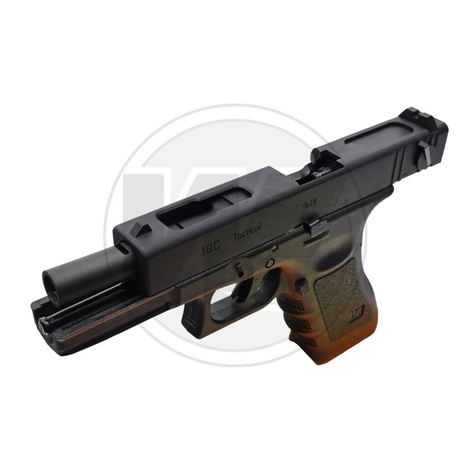 WE Glock 18C Gen3 Full Otomatik Siyah Blowback Airsoft Tabanca