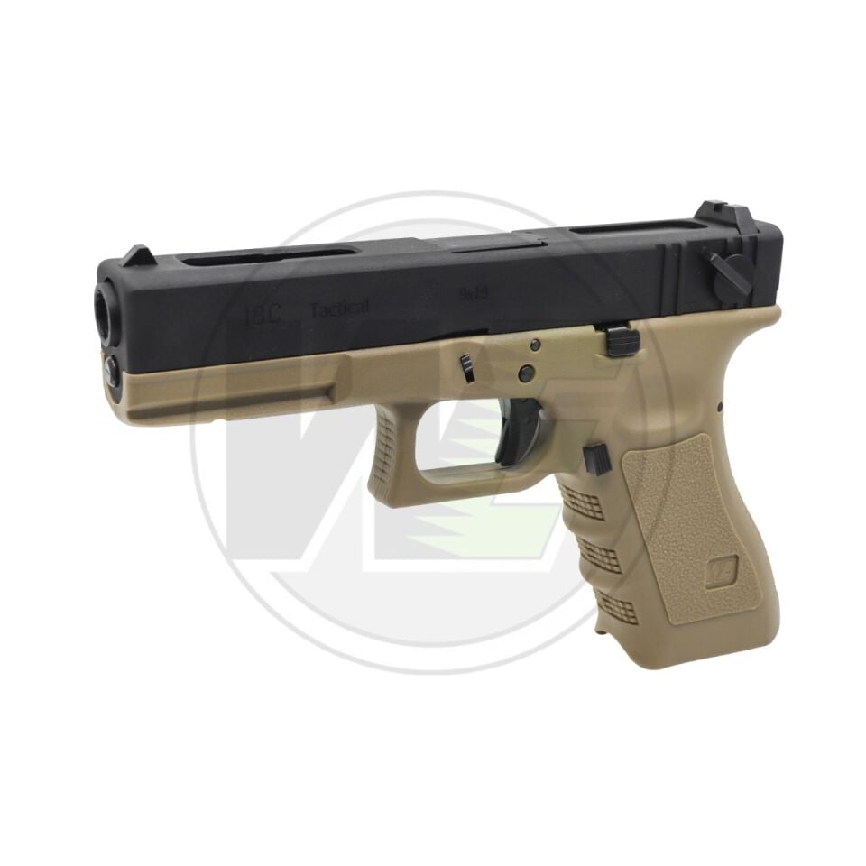 WE Glock 18C Gen3 Full Otomatik Blowback Airsoft Tabanca Tan