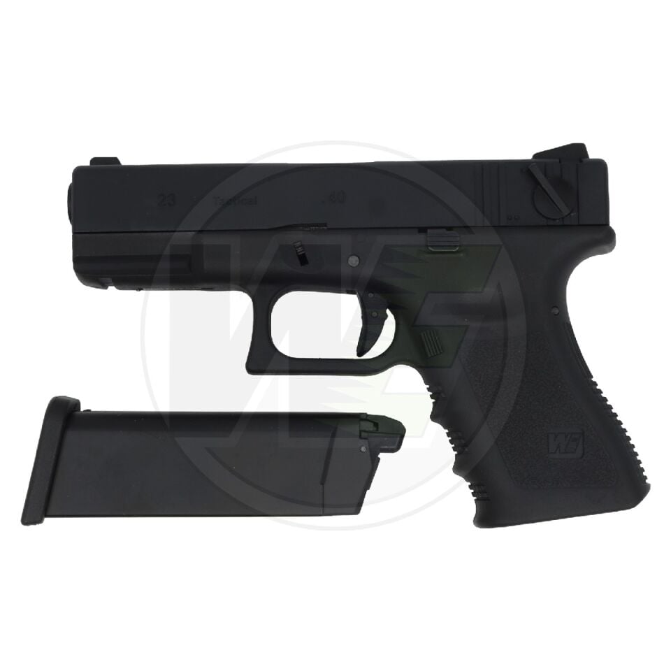 WE Glock 23 Gen3 Full Otomatik Blowback Airsoft Tabanca Siyah