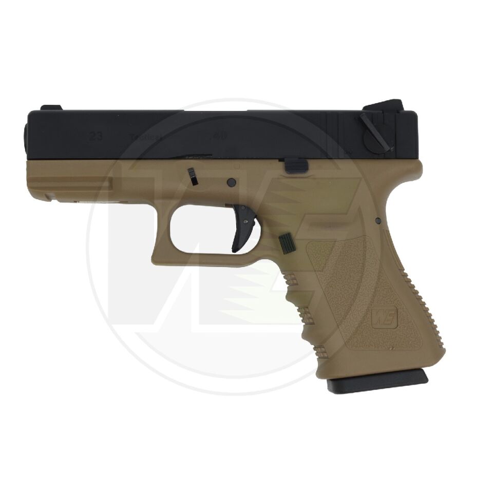 WE Glock 23 Gen3 Full Otomatik Blowback Airsoft Tabanca Tan