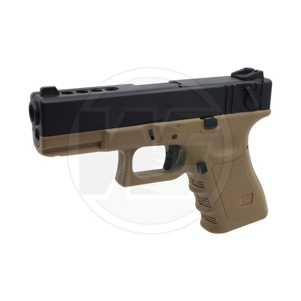 WE Glock 23 Gen3 Full Otomatik Blowback Airsoft Tabanca Tan
