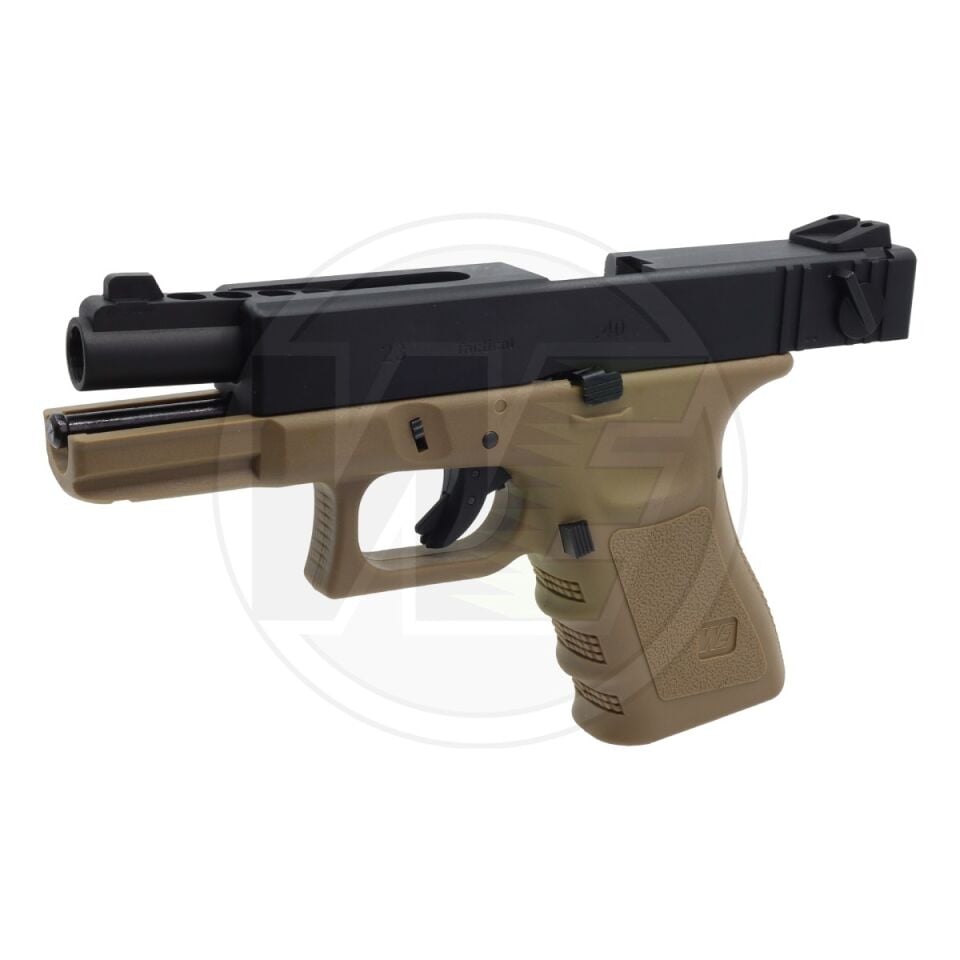 WE Glock 23 Gen3 Full Otomatik Blowback Airsoft Tabanca Tan