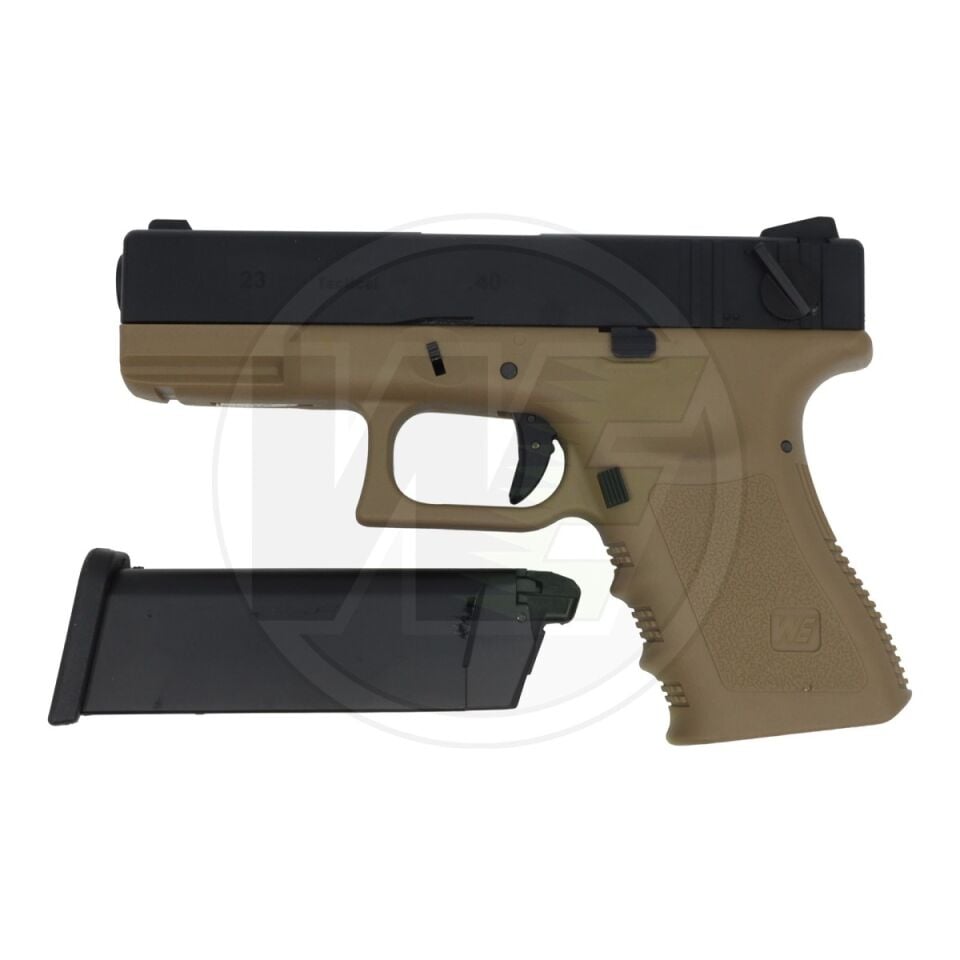 WE Glock 23 Gen3 Full Otomatik Blowback Airsoft Tabanca Tan