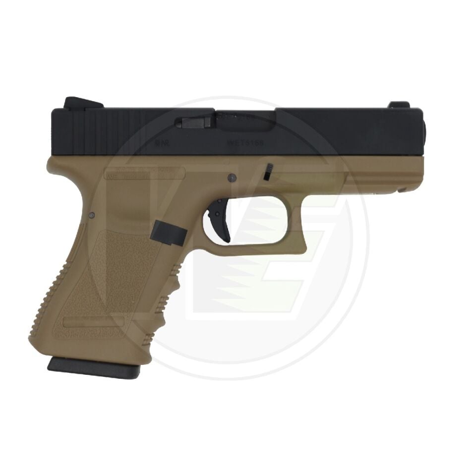 WE Glock 23 Gen3 Full Otomatik Blowback Airsoft Tabanca Tan