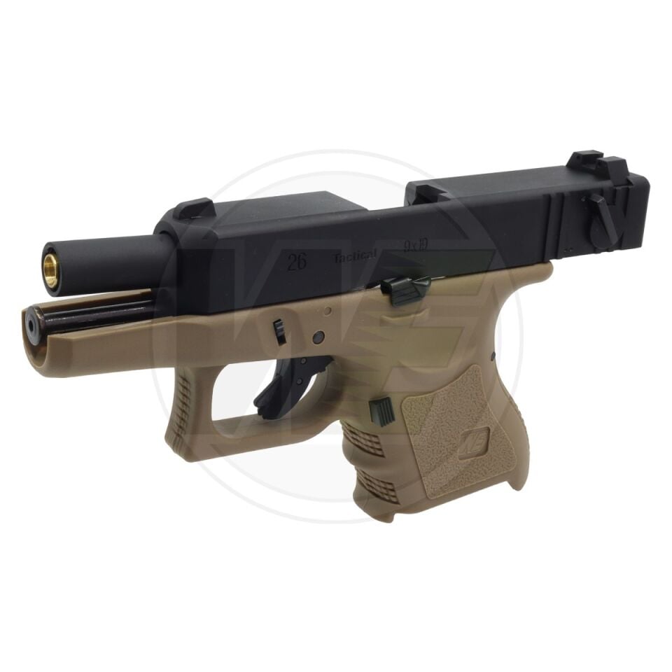WE Glock 26 Gen3 Full Otomatik Blowback Airsoft Tabanca Tan