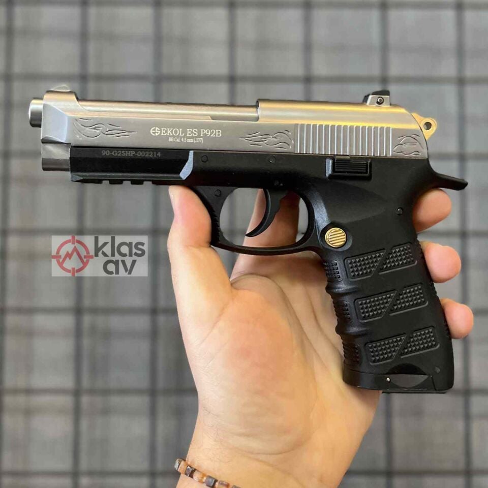 Ekol Es P92B Blowback Füme Altın İşlemeli Havalı Tabanca 4.5mm