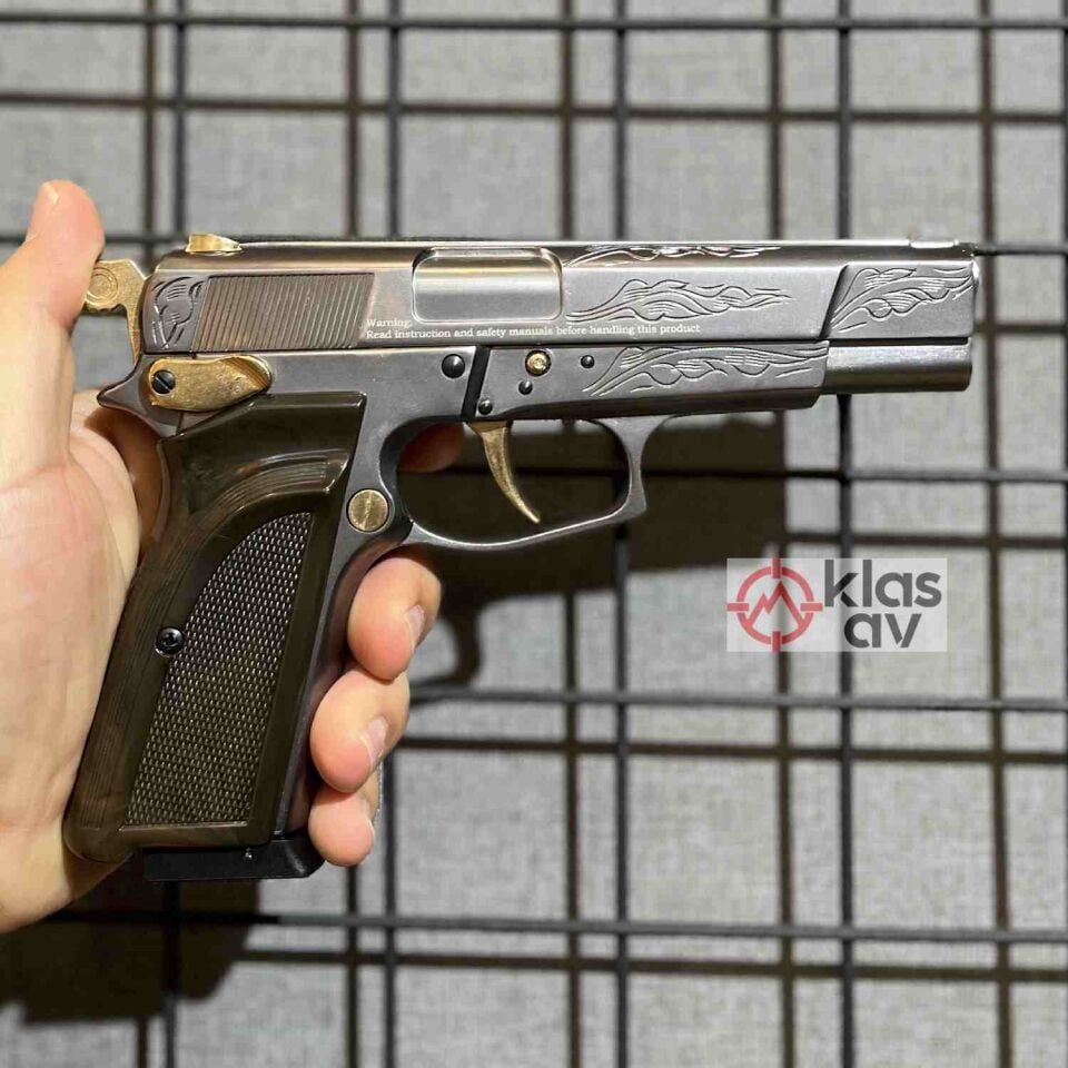Ekol ES 66 Havalı Tabanca 4.5 mm Füme Altın İşlemeli