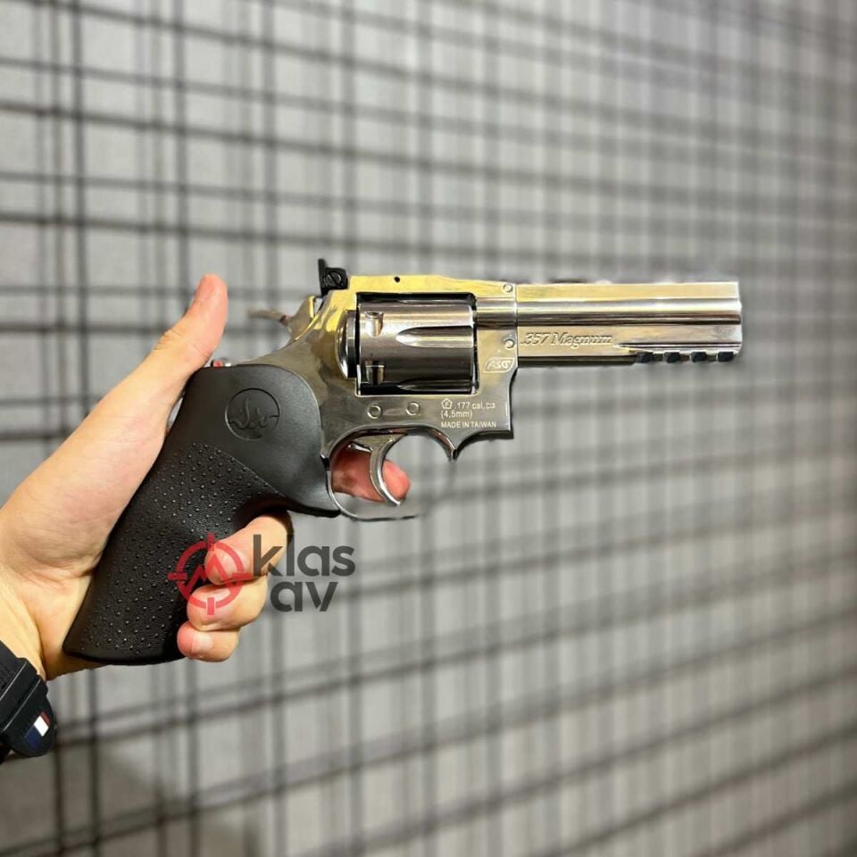 ASG Dan Wesson 715 4'' Parlak Krom Toplu Havalı Tabanca
