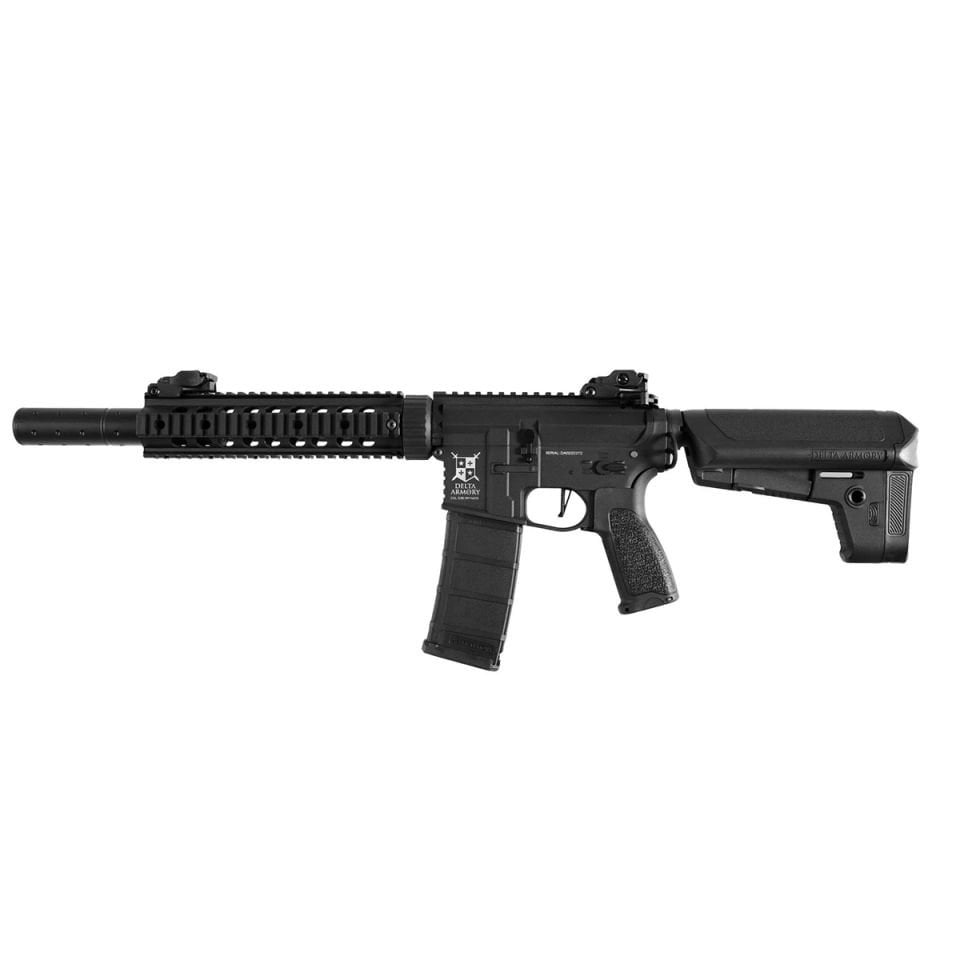 Delta Armory AR15 SilentOps 9” Charlie Airsoft Tüfek Siyah Pil Şarj Dahil
