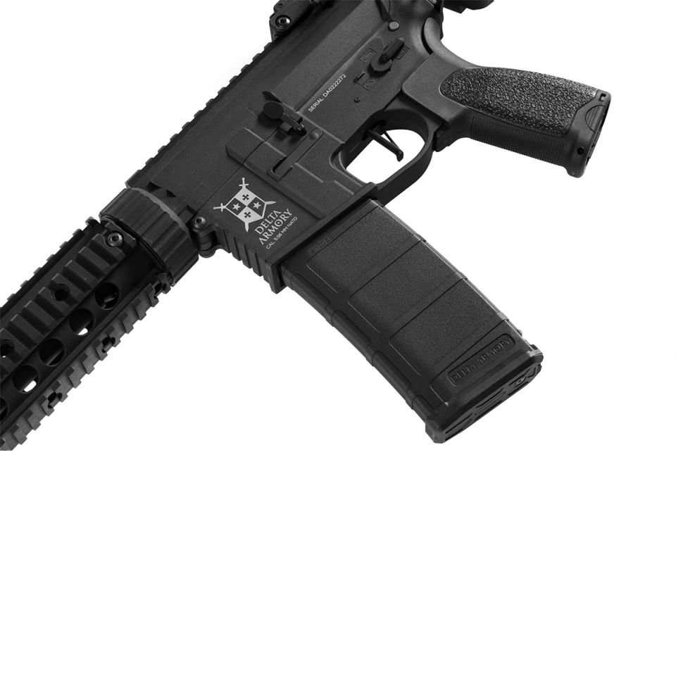 Delta Armory AR15 SilentOps 9” Charlie Airsoft Tüfek Siyah Pil Şarj Dahil