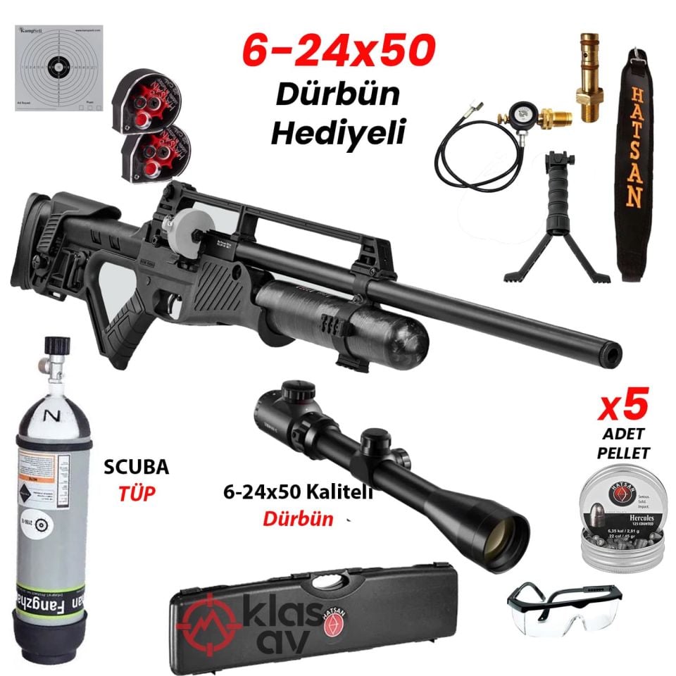 Premium Set Hatsan Blitz Tam Otomatik-Seri Atış PCP Havalı Tüfek