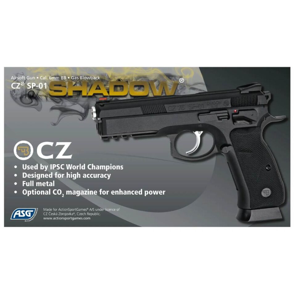 ASG CZ 75 SP-01 Shadow Siyah Blowback Airsoft Tabanca