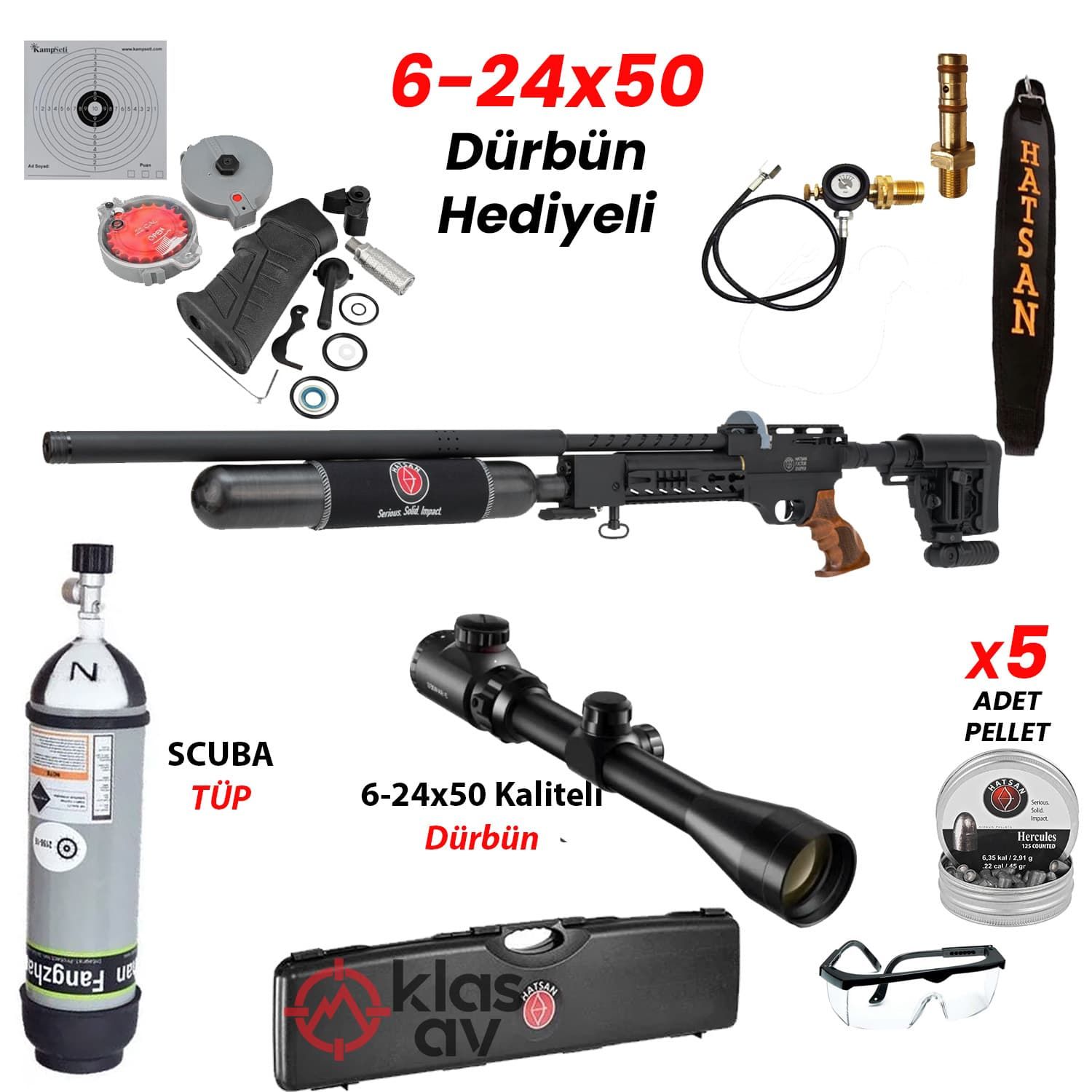Hatsan Factor Sniper Long (Premium Set) PCP Havalı Tüfek 6.35mm