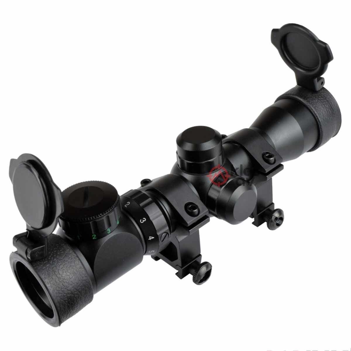 Spike 2-6x28 Zoomlu Hedef Çizgili-Çift Işıklı Tüfek Dürbünü