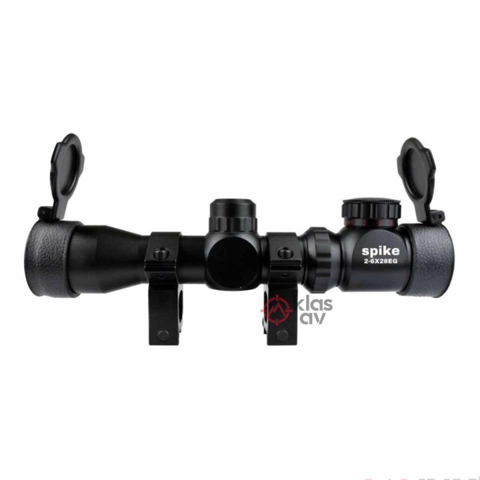 Spike 2-6x28 Zoomlu Hedef Çizgili-Çift Işıklı Tüfek Dürbünü
