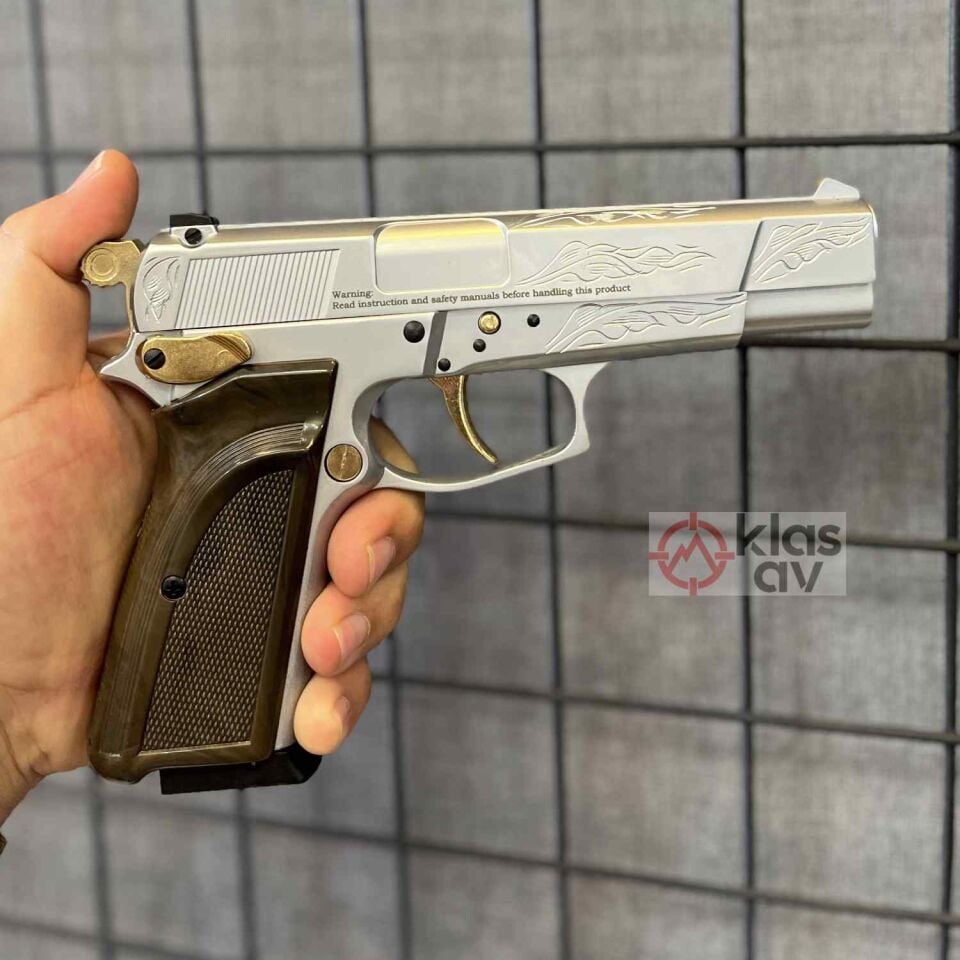 Ekol ES 66 Havalı Tabanca 4.5mm Altın İşlemeli Mat Beyaz
