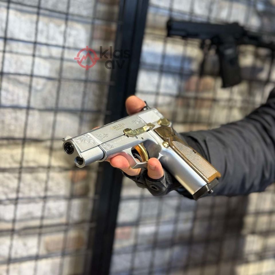 Ekol ES 66 Havalı Tabanca 4.5mm Altın İşlemeli Mat Beyaz