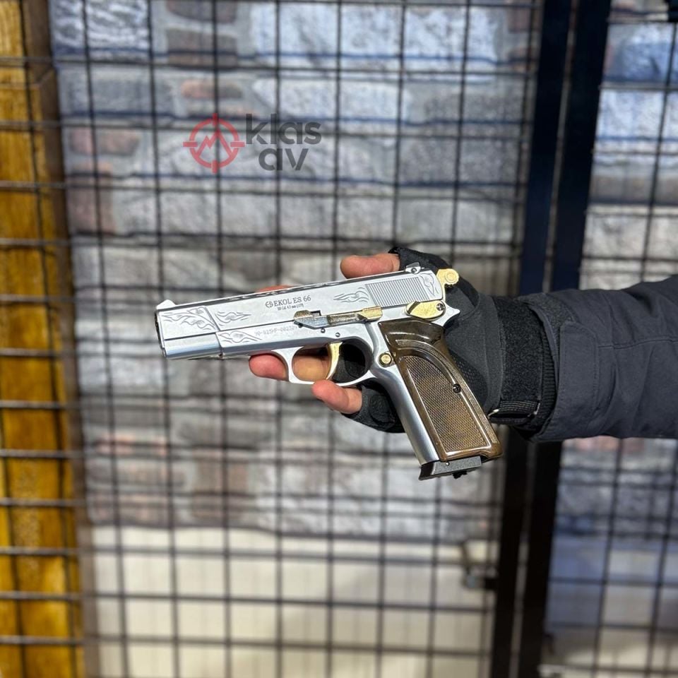 Ekol ES 66 Havalı Tabanca 4.5mm Altın İşlemeli Mat Beyaz