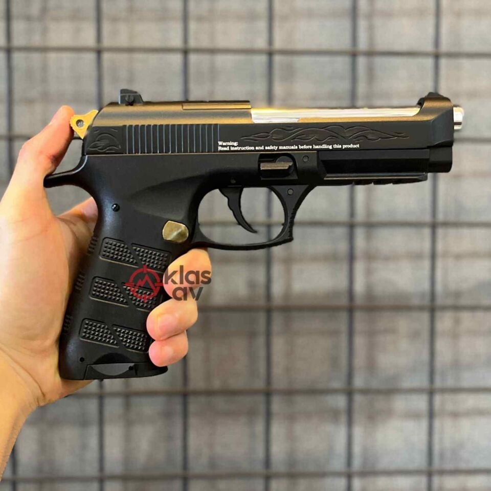 Ekol ES P92B Blowback Siyah Altın İşlemeli Havalı Tabanca